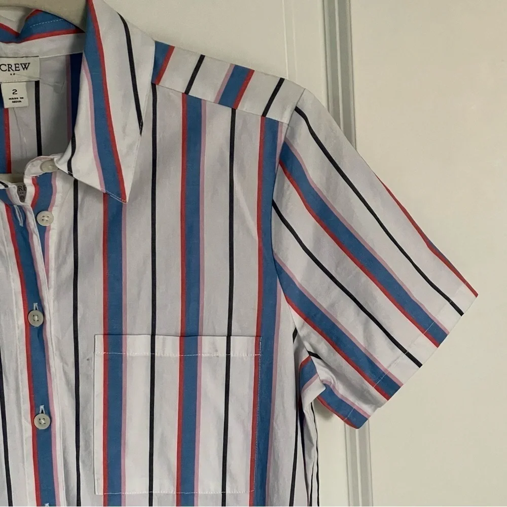 New! J. Crew Short-sleeve belted shirtdress nwt 18994